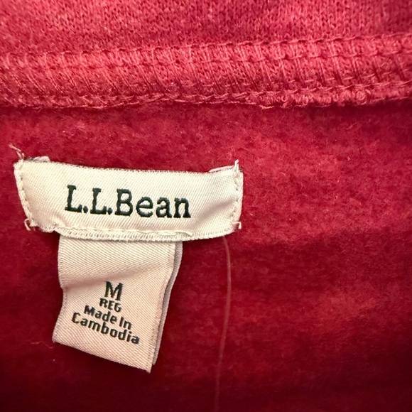 Women’s LL bean 1912 hooded sweatshirt size medium red with navy embroidery - Picture 3 of 5